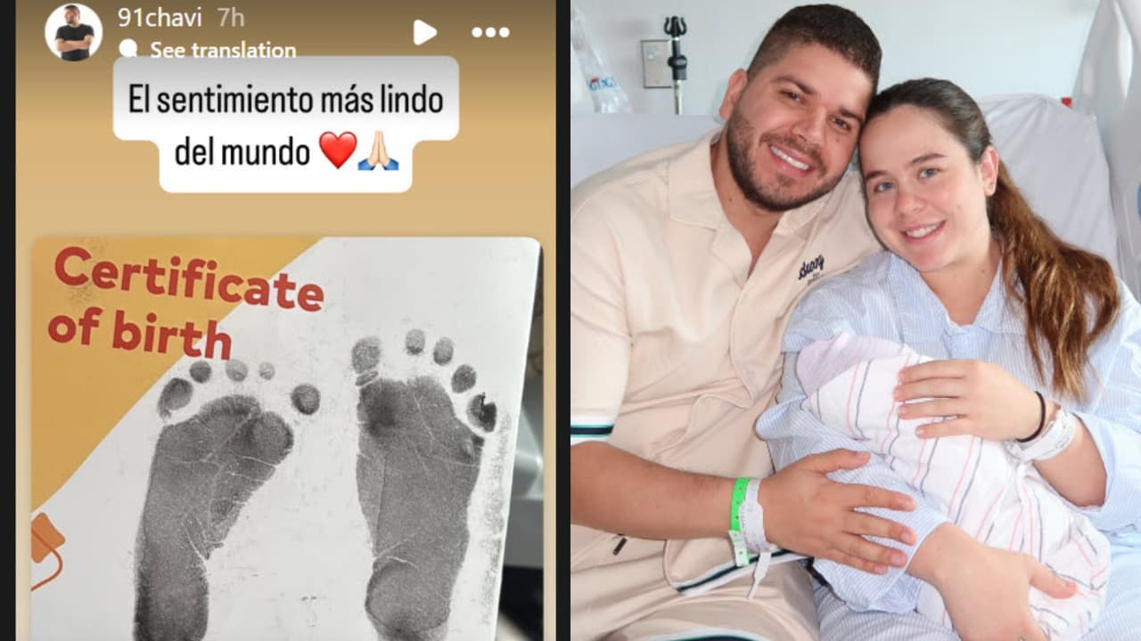 También mostraron el certificado de nacimiento del bebé.