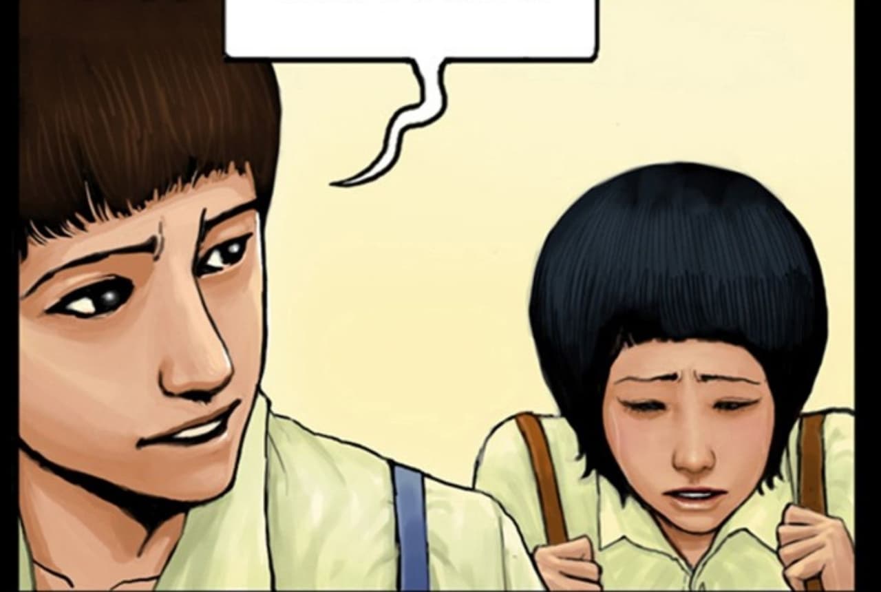 Mientras que en el comic la historia no empieza con este ‘flashback’, en cambio se cuenta desde el principio cuando Onjo llega a la escuela agotada luego de subir las escaleras de la entrada y entra a su clase con Lee Byeong-chan.