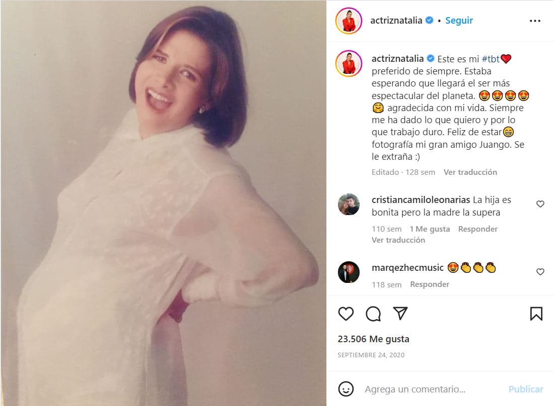 Natalia Ramírez embarazada