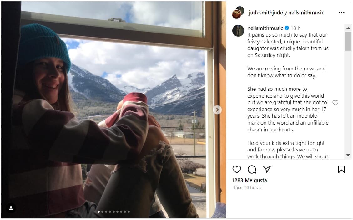 Familia de Nell Smith emitió un mensaje tras su muerte.