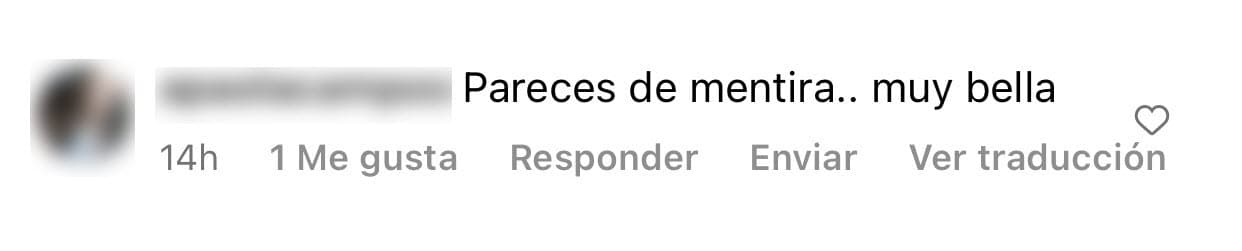 "
<b>Pareces de mentira</b>… muy bella", le escribió una fan tras verla en esas imágenes. 
<br>