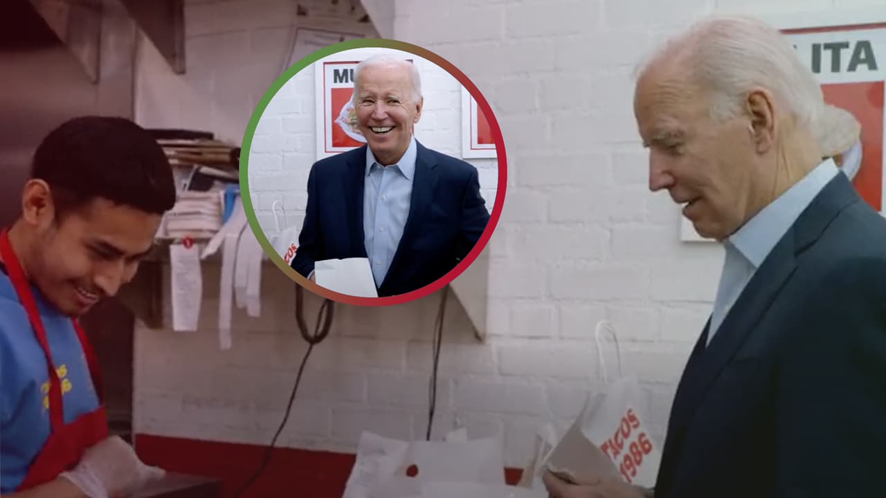 (VIDEO) Joe Biden viaja a Los Angeles, visita famosa taquería y hasta le dan 50% de descuento