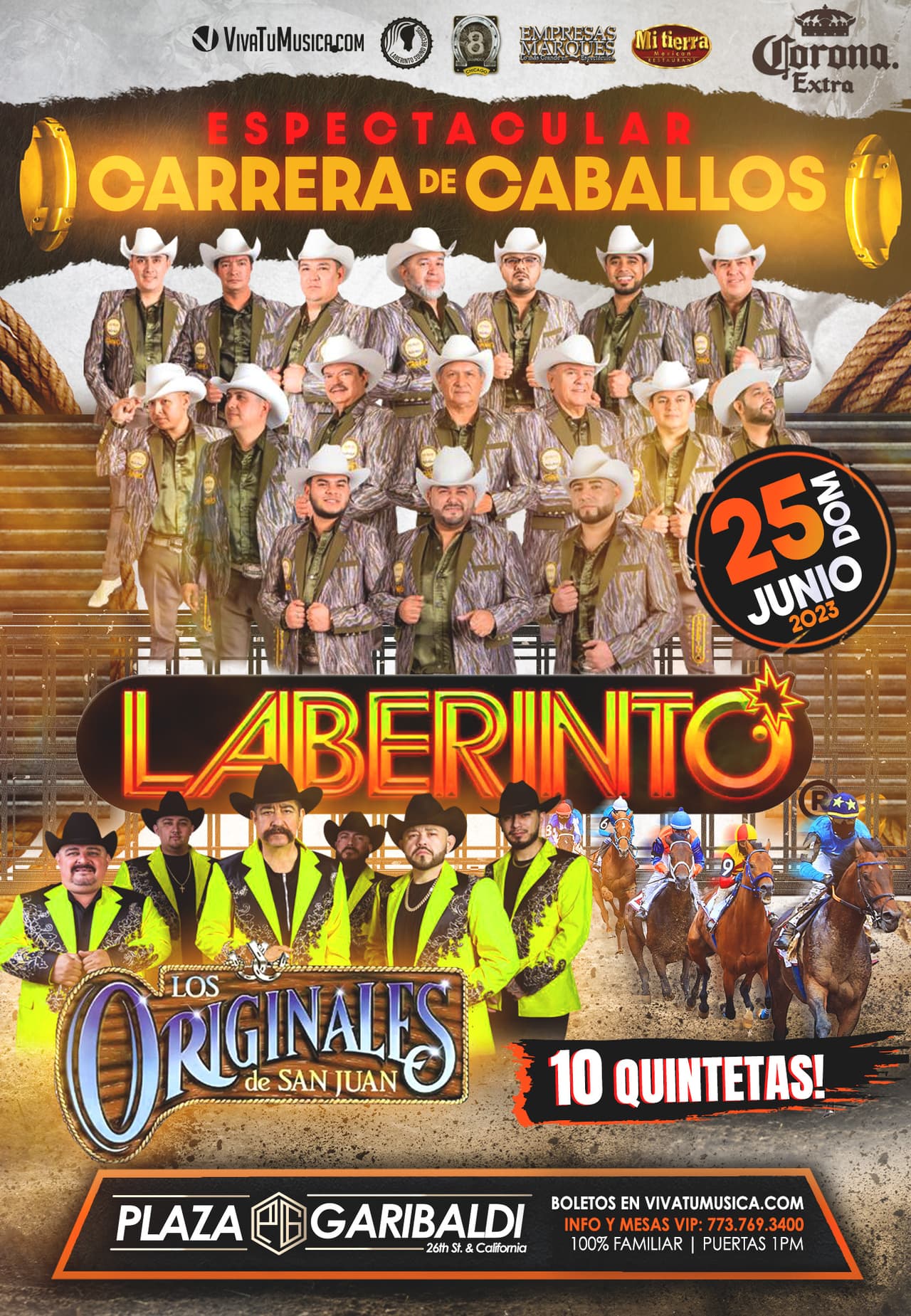 Llegan Laberinto y Los Originales de San Juan 
