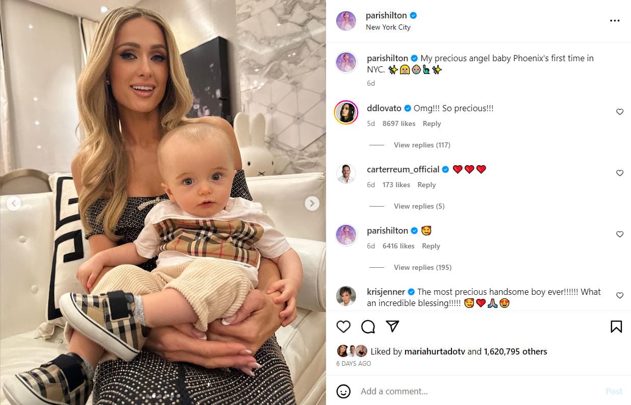 Paris Hilton y su hijo Phoenix