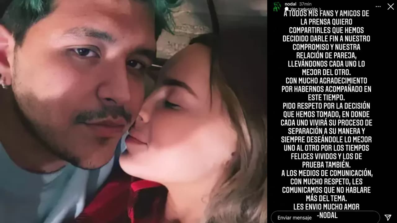 Así anunció Christian Nodal que él y Belinda terminaron.