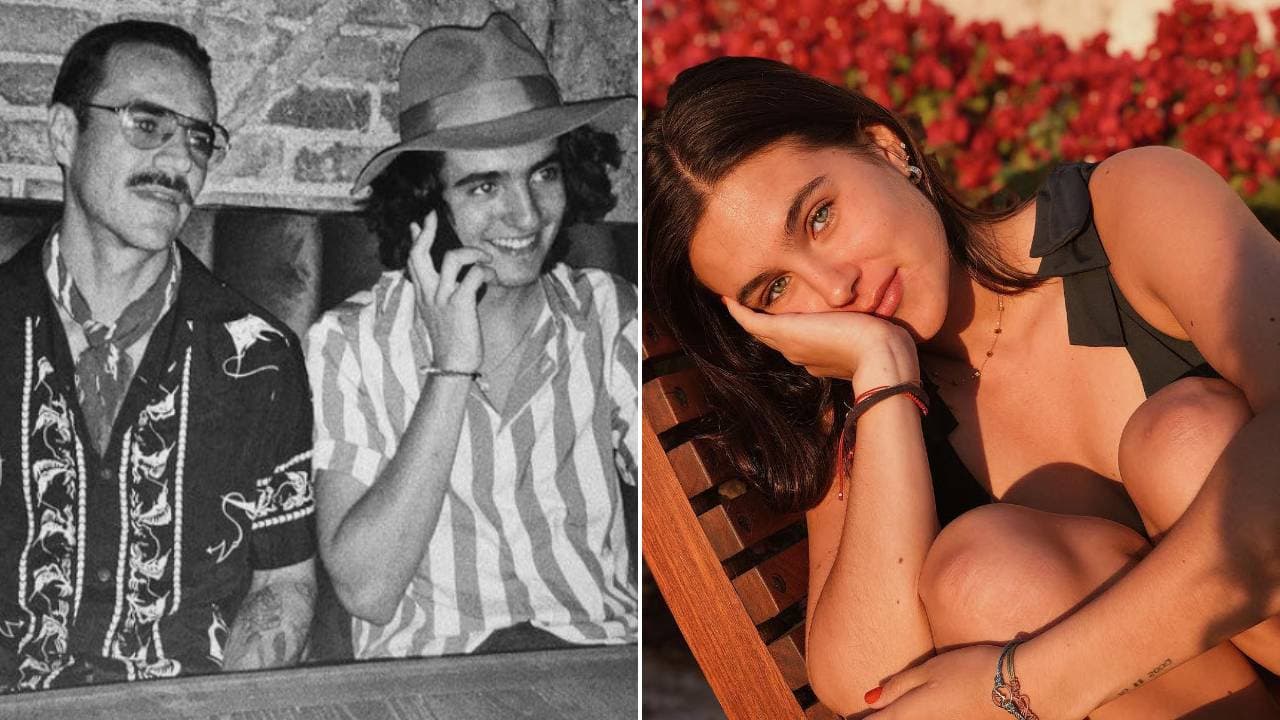 Jorge Poza, su hijo Sebastián y Romina.