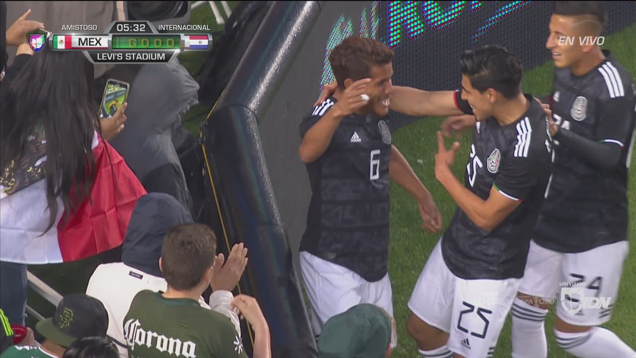 Jonathan dos Santos pone el 1-0 del Tri sobre Paraguay