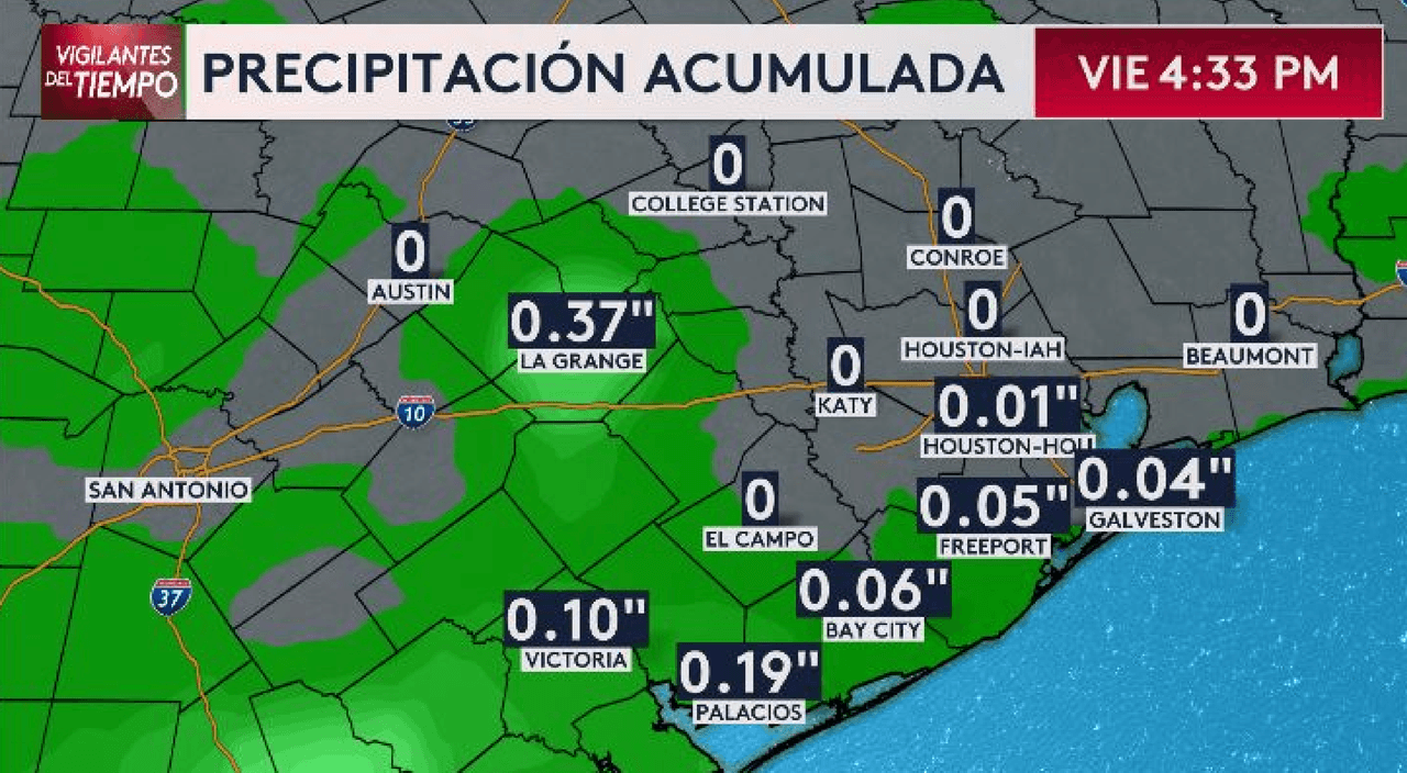 Estos son los acumulados en el área de Houston, tras las tormentas.