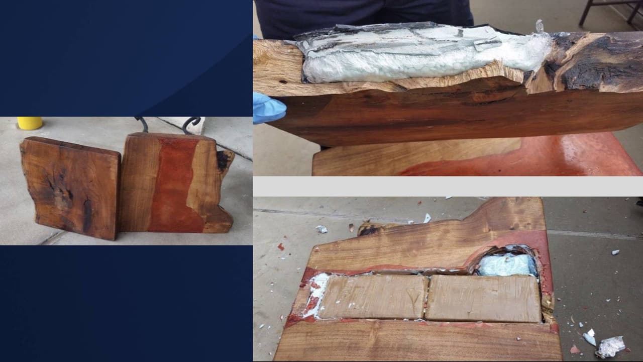 <a href="https://twitter.com/CBPPortDirNOG/status/1355227084088459266/photo/1" target="_blank">Los oficiales del Puerto de Nogales</a> incautaron casi 6 libras de cocaína y 625.5 gramos de píldoras de fentanilo escondidas dentro de una tabla de cortar de madera y en una mesa.
<br>