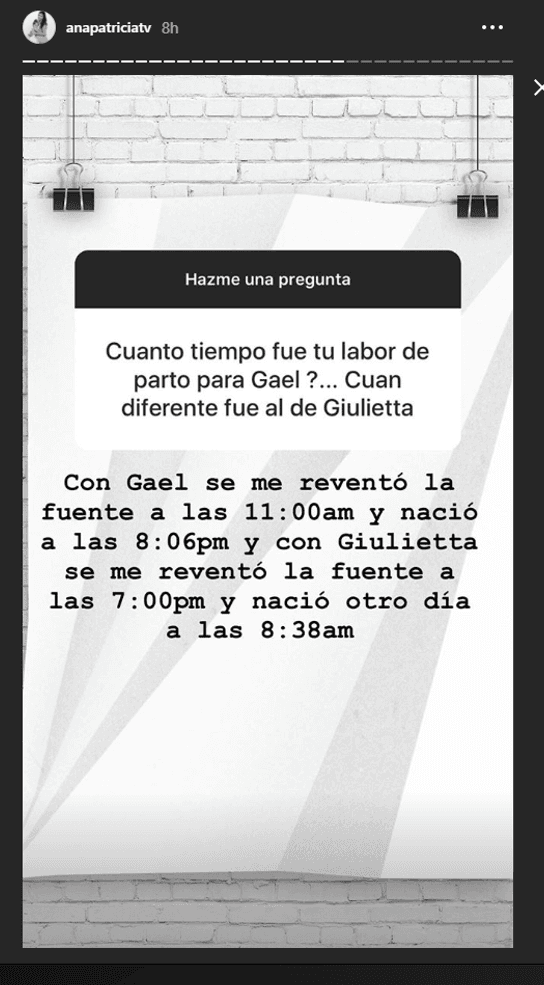 La conductora respondió a preguntas de sus seguidores en Instagram.