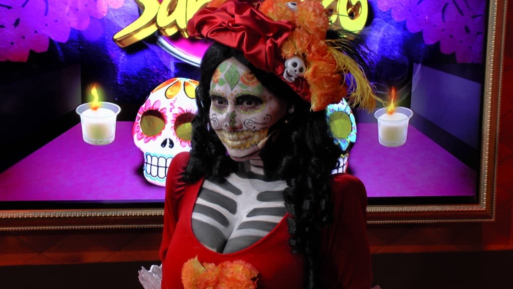 A esta fiesta no podía falta la Catrina.