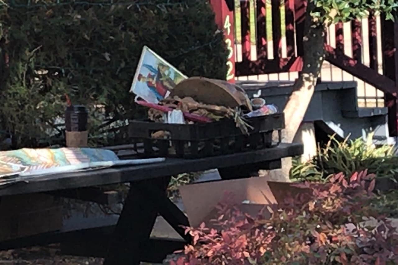 En esta foto se aprecia una imagen de
<b>San Martín Caballero</b>, que también sobrevivió a las llamas.