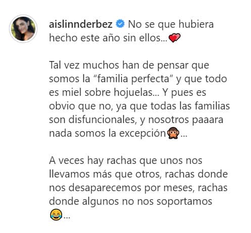 "A veces hay rachas que 
<b>unos nos llevamos más que otros</b>, rachas donde nos desaparecemos por meses, rachas donde 
<b>algunos no nos soportamos</b>", admitió. 
<br>