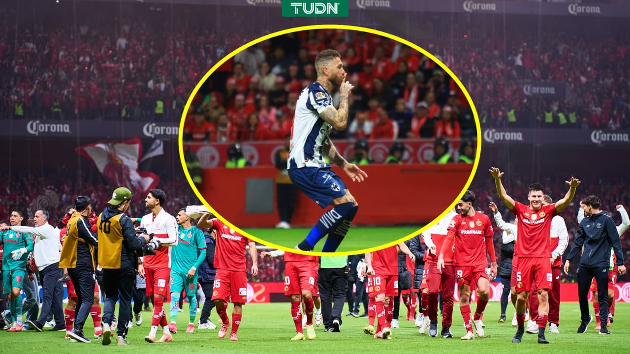 La burla de Toluca para Monterrey con festejo de Sergio Ramos tras eliminación