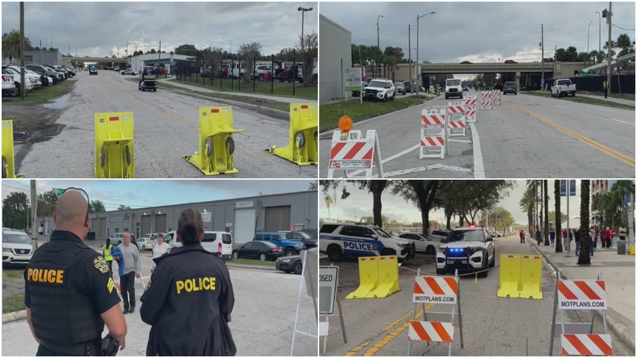 ¿Cuáles calles están cerradas por evento deportivo en el Camping World Stadium de Orlando?