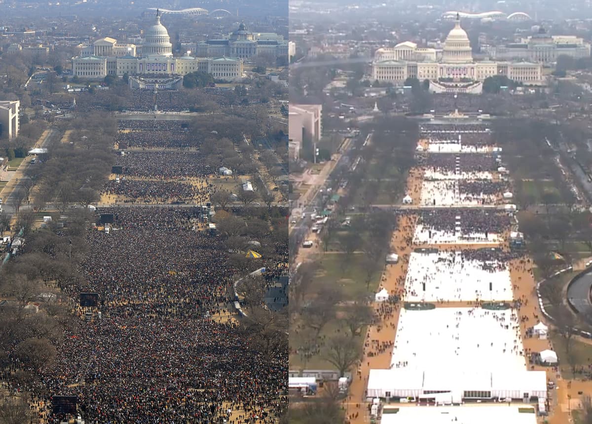 Obama vs. Trump: ¿en qué toma de posesión hubo más gente?