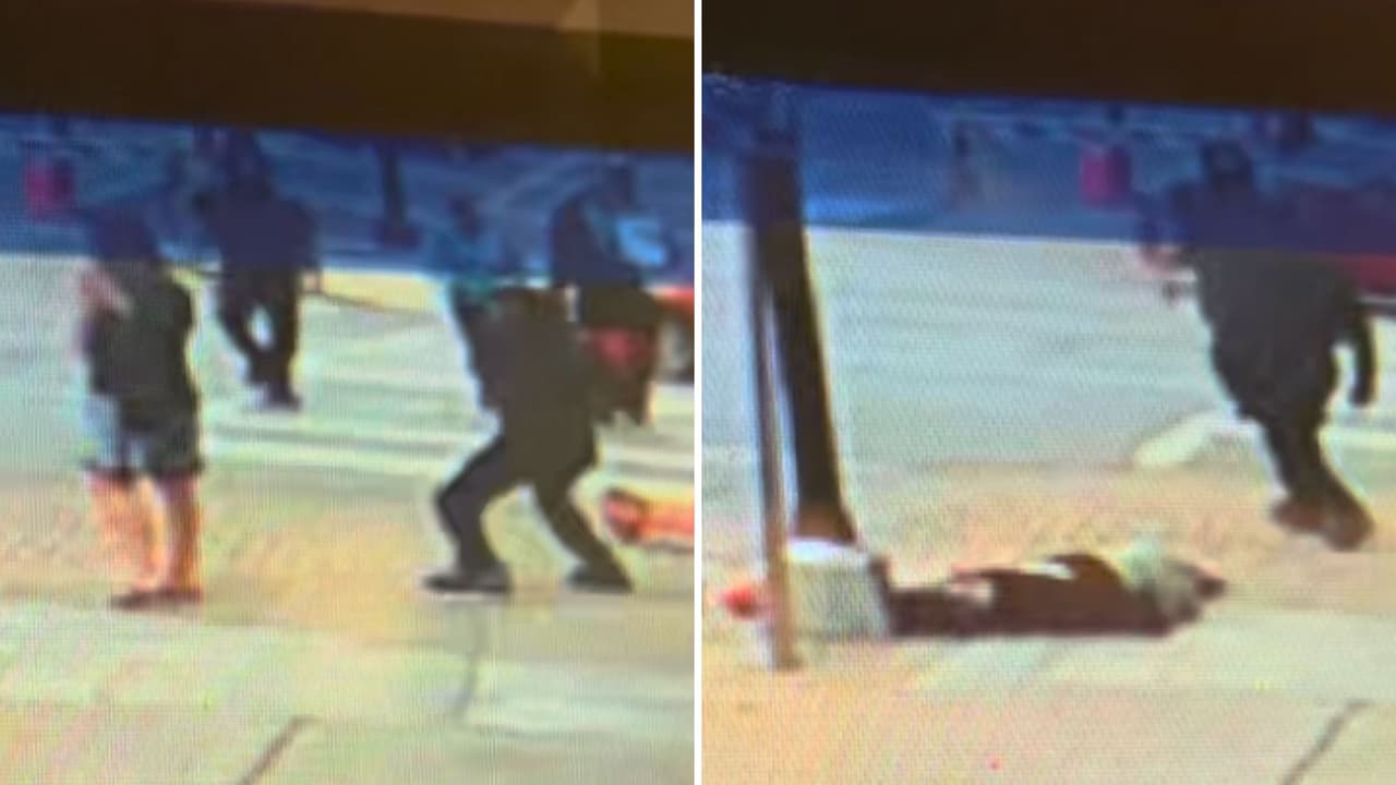 En el video
<b>, se observa al sospechoso golpeando a la mujer en la cabeza con un objeto.</b> El impacto hizo que ella cayera, golpeándose nuevamente contra el pavimento.
<b>El sospechoso es descrito como un hombre de piel oscura y barba.</b> En el momento del ataque,
<b>vestía una camisa negra de manga larga y pantalones negros.</b>