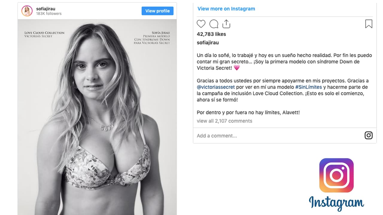 Sofía Jirau, la puertorriqueña que se convirtió en la primera modelo de Victoria’s Secret con síndrome de Down