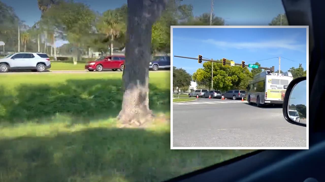 Residentes de la Bahía de Tampa hacen largas filas para obtener arena ante la llegada del huracán Ian