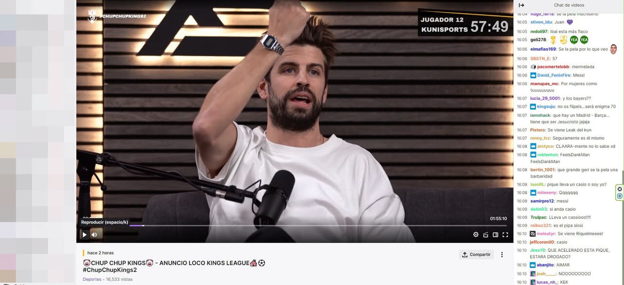 Piqué informó en Twitch que llegó a un acuerdo con Casio para ser patrocinador de la Kings League.