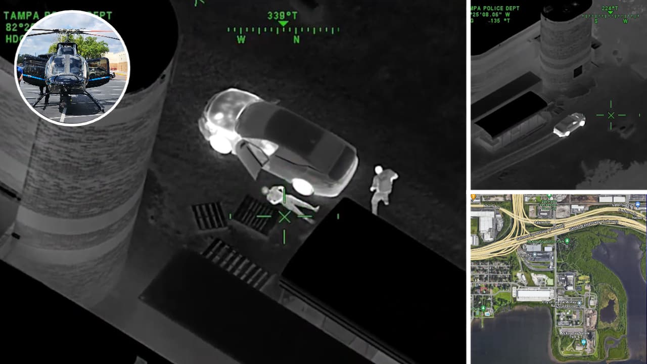 En video: Conductor intentó escapar escondiéndose en propiedad de la Policía de Tampa