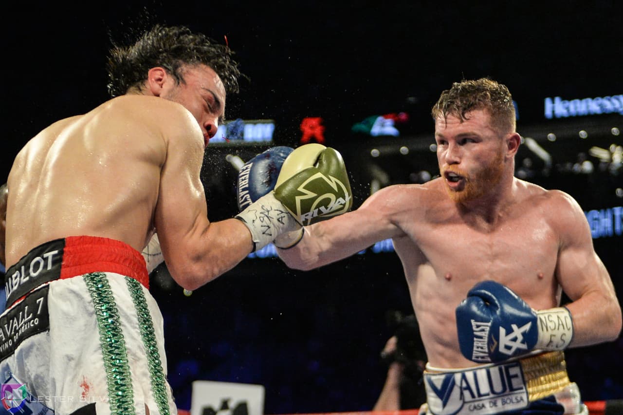 Te acercamos a los golpes que se dieron Saúl 'Canelo' Álvarez en contra de Julio César Chávez Jr., imágenes que te harán sentir en el ring.