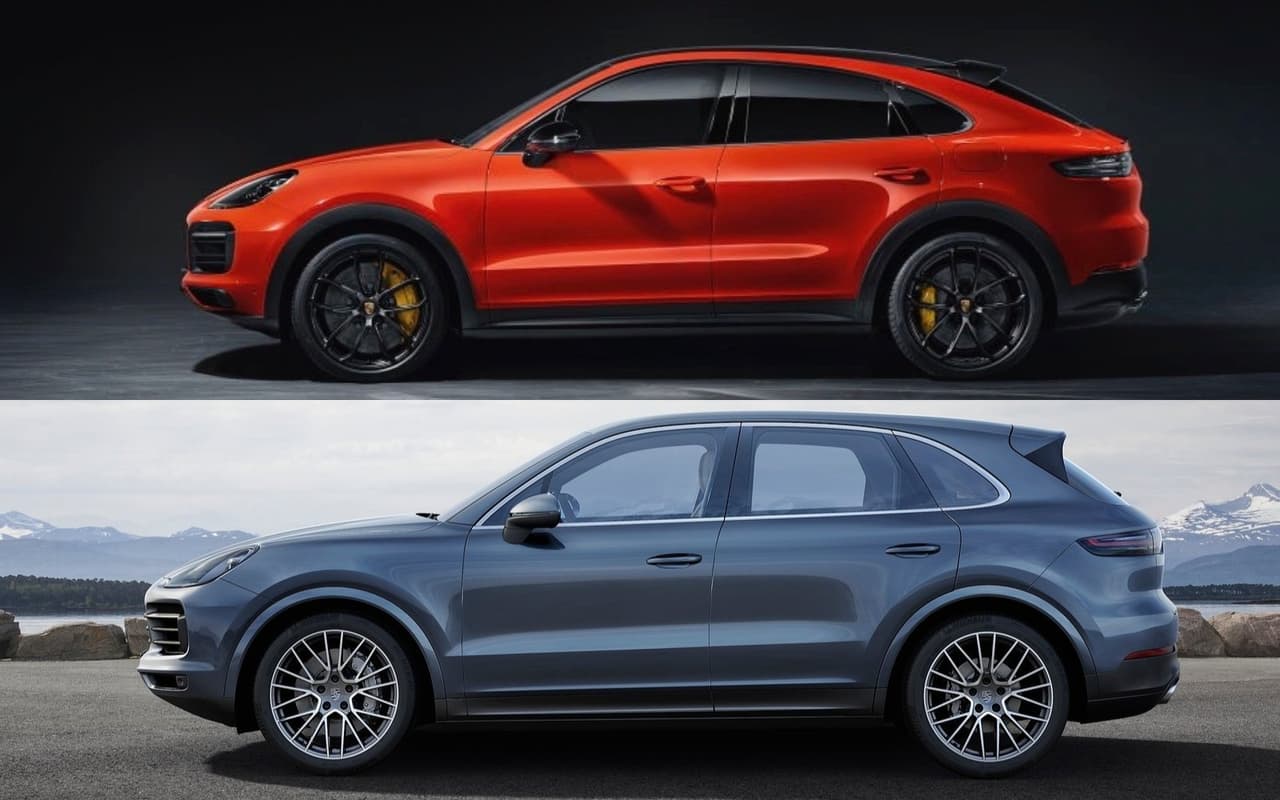 La
<b> capacidad en el área de carga</b> de la Porsche Cayenne Coupe es de 22.07 pies cúbicos y de 54.3 pies cúbicos con los asientos traseros abatidos. Eso representa 4.5 pies c´Ubicos perdidos en relación a la Cayenne de techo regular (abajo en gris), que aumenta a 6 pies cúbicos perdidos con los asientos abatidos. La capacidad en el área de carga de la Porsche Cayenne Coupe Turbo es de 21.18 pies cúbicos y de 53.3 pies cúbicos con los asientos traseros abatidos.