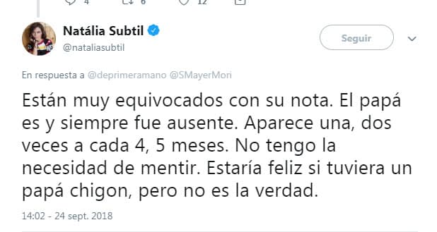 Fue así como Subtil desmintió las declaraciones de su ex, quien además se describió como "un hombre nuevo".