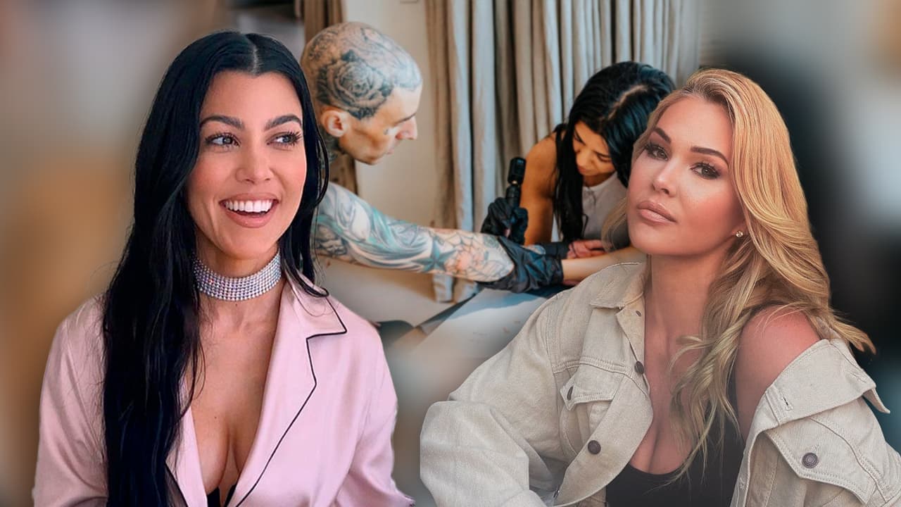 La ex de Travis Barker se burlaba de sus muestras de amor y ahora Kourtney Kardashian presume cómo lo tatúa