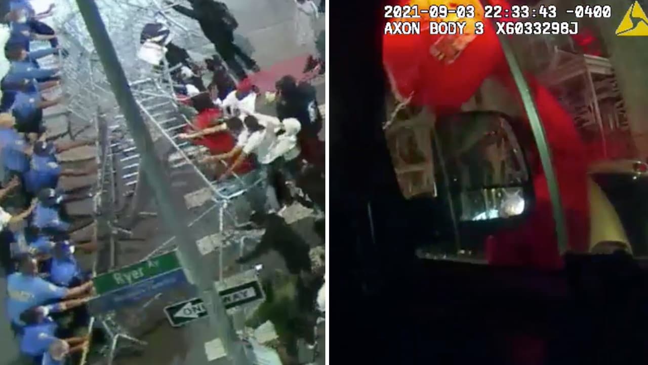 Buscan a sujeto que roció con gasolina una camioneta de la policía durante una protesta en el Bronx