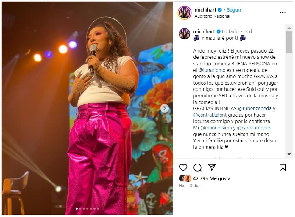 Michelle Rodríguez hace tres días.