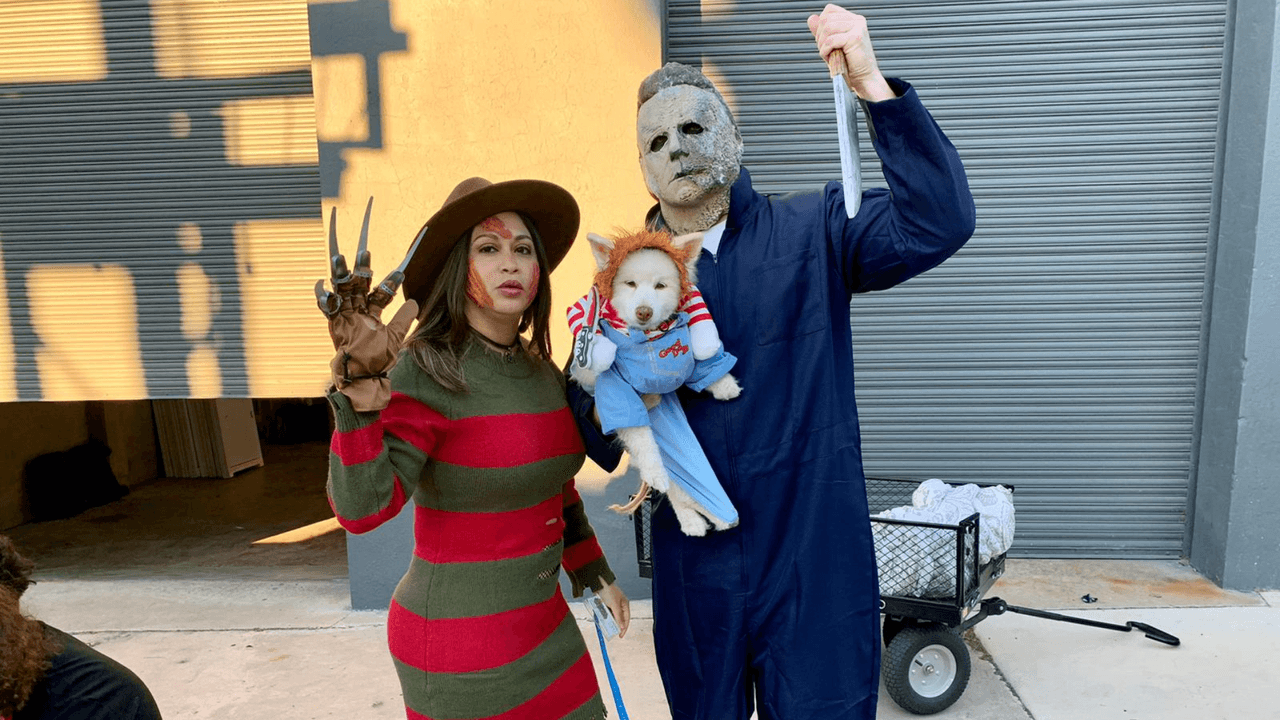 Trío terrorífico, con Freddy Kruger, Chucky y Michael Myers.