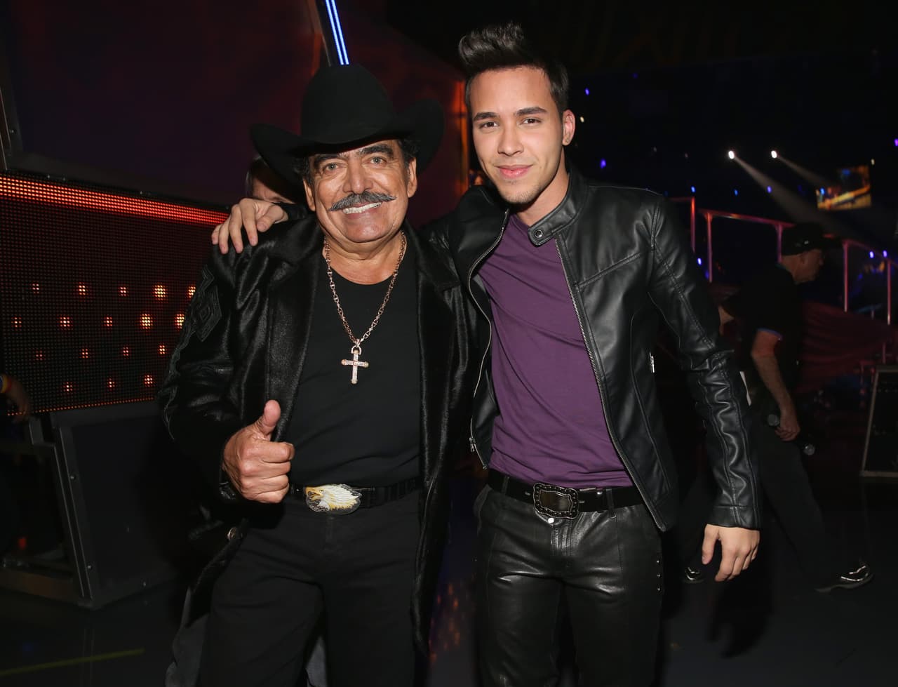 Prince Royce pudo conocer a Joan Sebastian, quien lució muy sonriente.