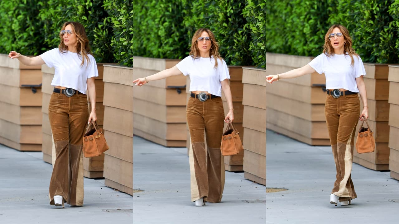 JLo parecía feliz mientras compraba muebles para su nueva residencia en Beverly Hills.