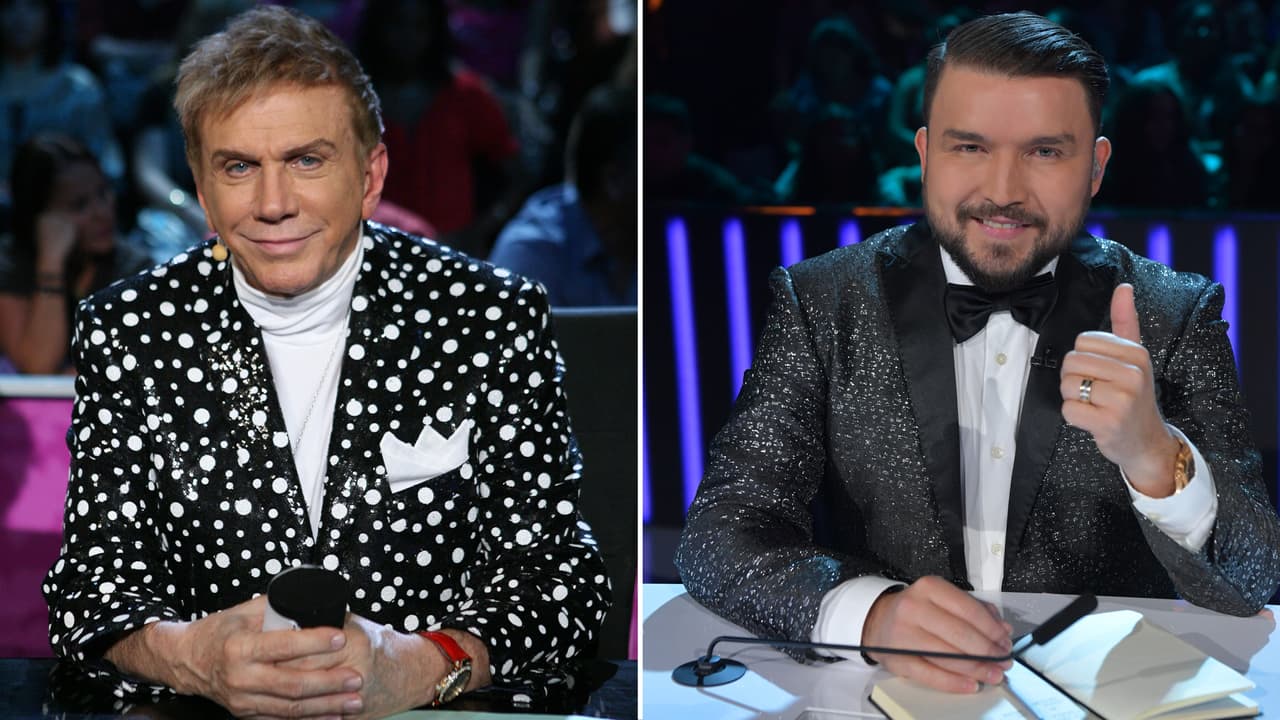 Osmel y Poncho establecieron su look a la hora de sentarse en la mesa de jueces.