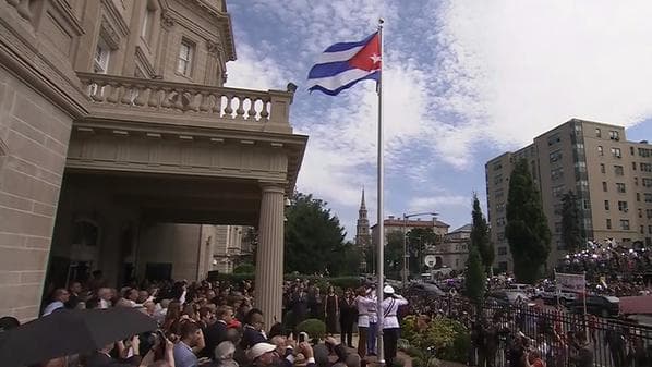 Reapertura de la embajada cubana en Washington.