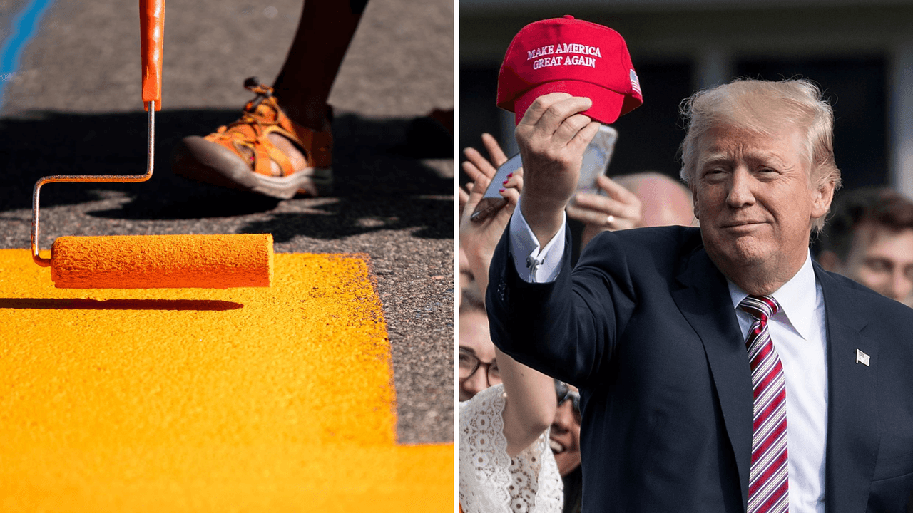 Ciudad de California quita mural de ‘Black Lives Matter’ tras petición para pintar la frase de campaña ‘MAGA 2020’