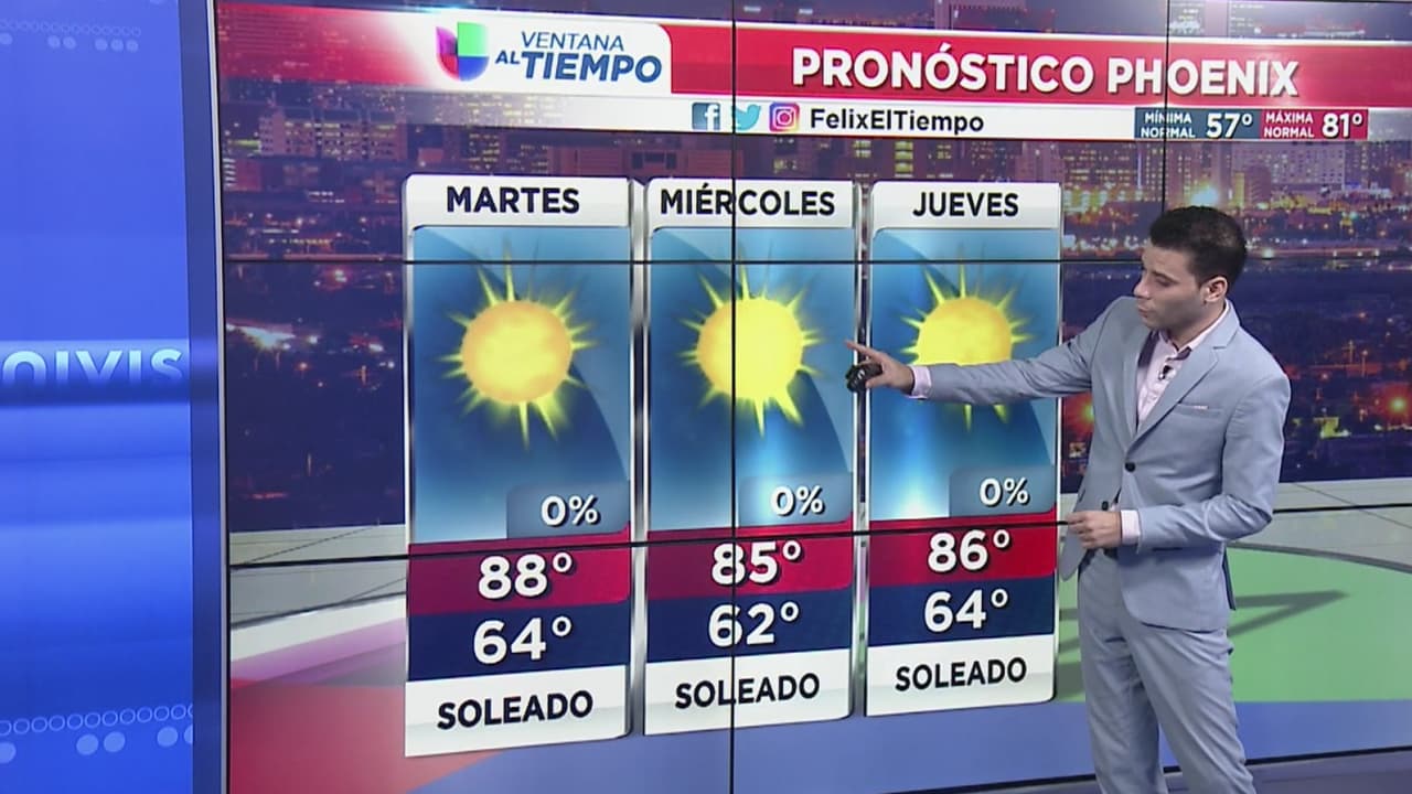 Cielos despejados y condiciones estables para este martes en Arizona
