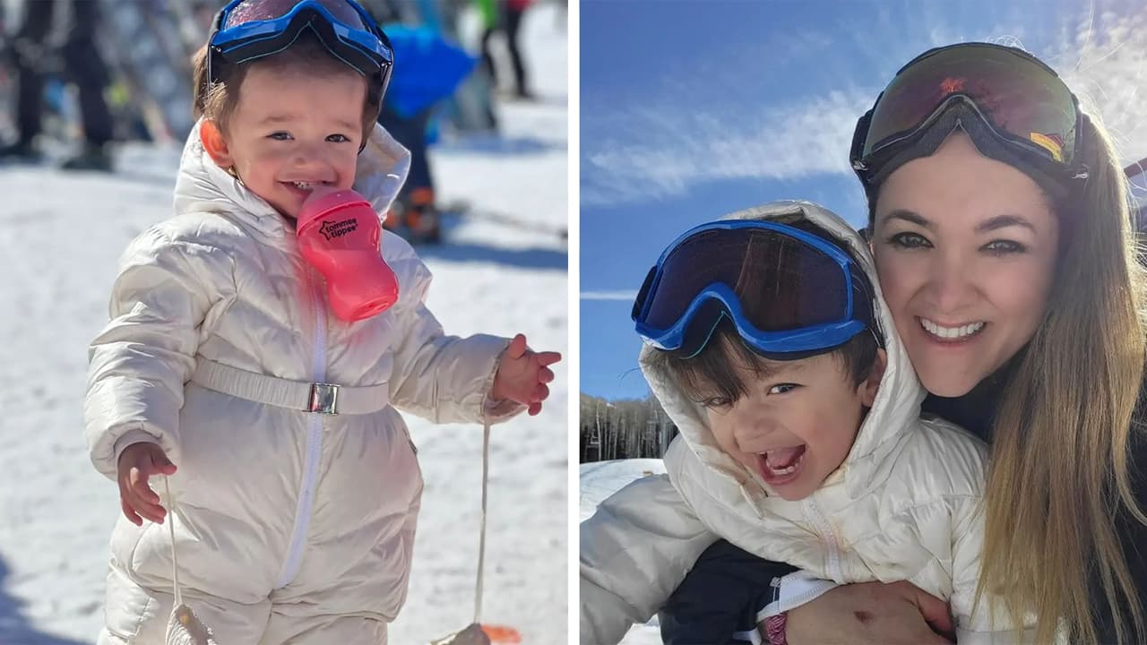 El hijo de Sherlyn apenas tiene un año y ya esquía solo: mira sus acrobacias
