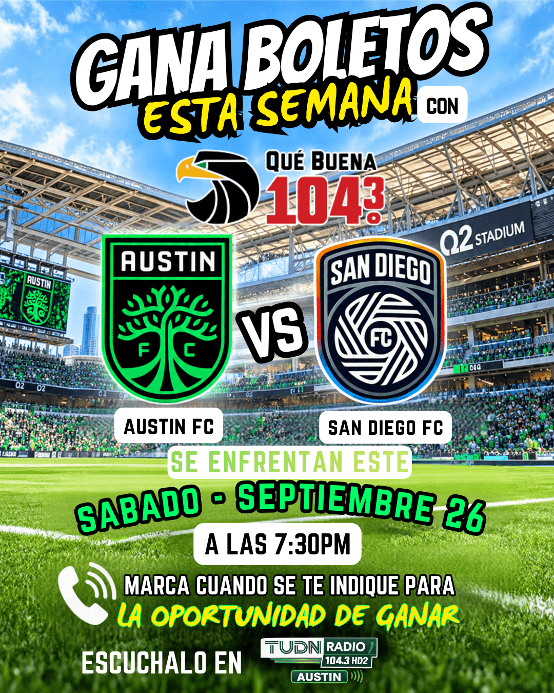 ⚽💚 ¡LA PASIÓN DEL FÚTBOL SE VIVE EN QUE BUENA 104.3! 💚⚽