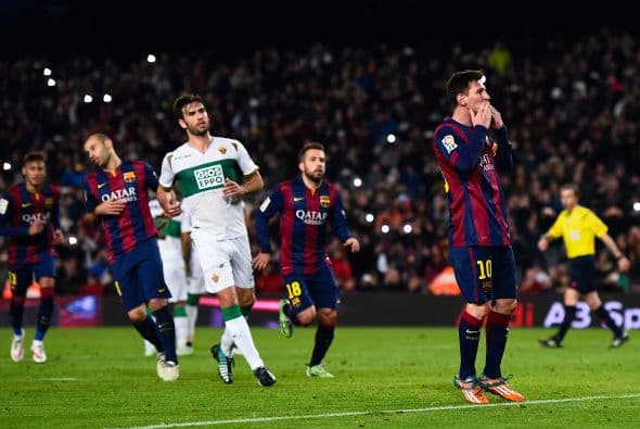 Elche aguantó por 36 minutos con la portería limpia en una serie en la que claramente el Barcelona era el favorito.