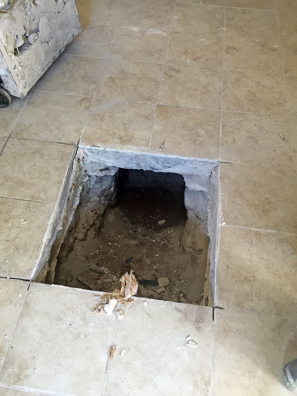 Salida del túnel en suelo estadounidense, en una casa de reciente construcción en Calexico (California).