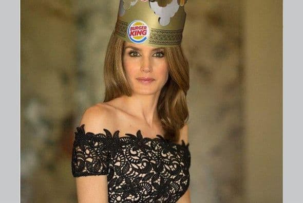 Aquí la vemos con una corona de una conocida cadena de hamburguesas. (Imagen tomada de las redes sociales)