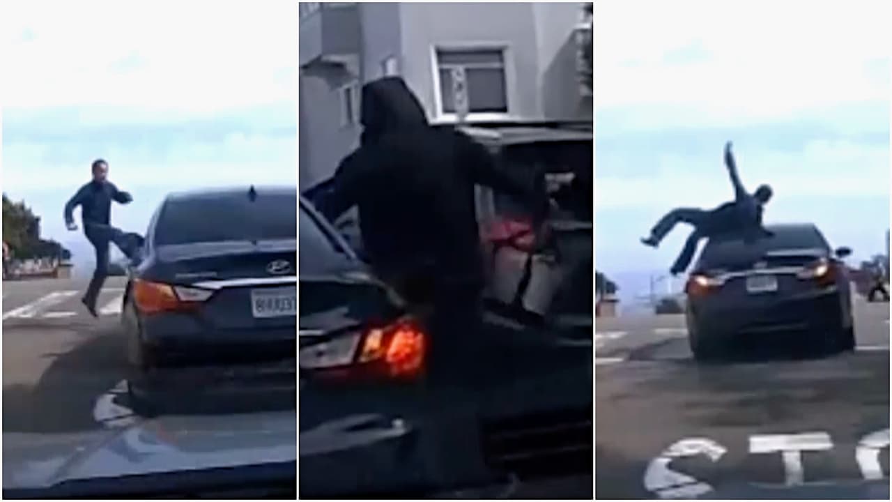 Intenta detener a ladrones de autos y termina atropellado por los sospechosos