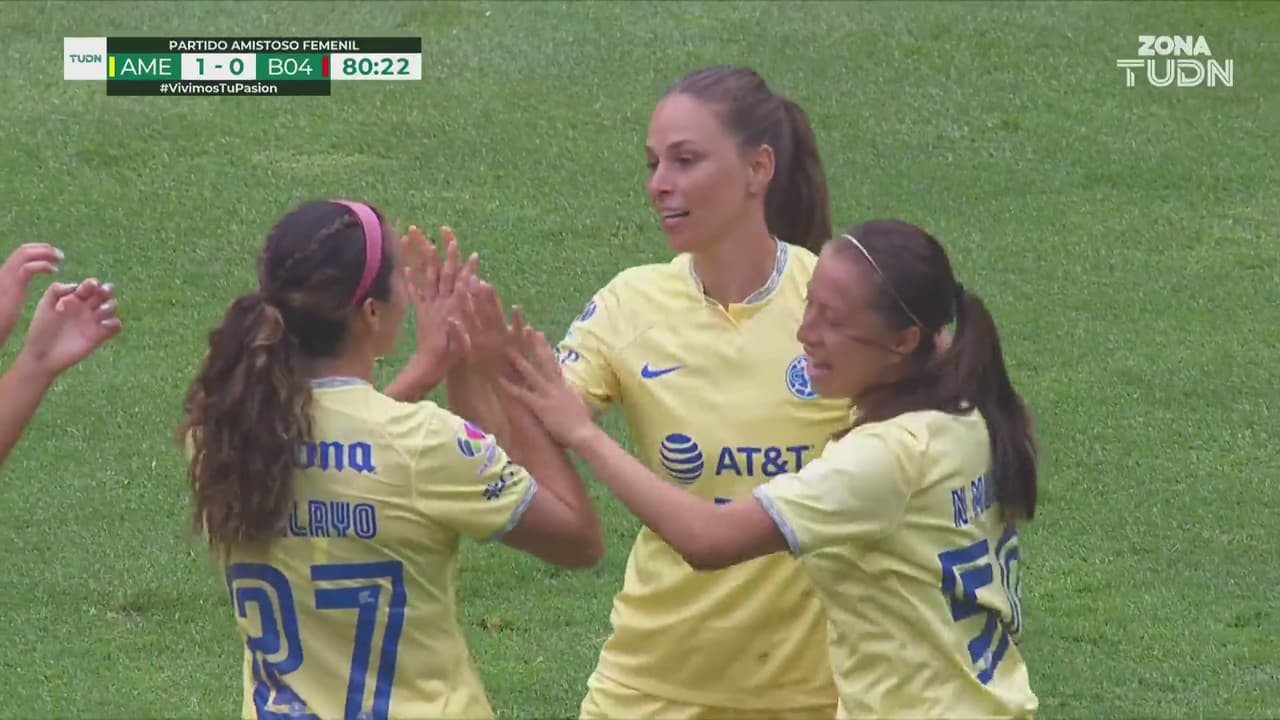 ¡Rompen el cero! Cabezazo de Janelly Farías para el 1-0 de América