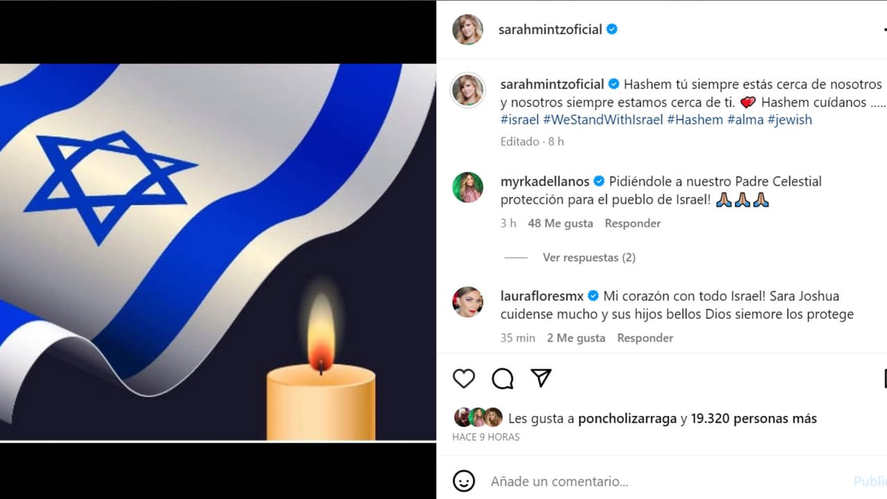 Con este mensaje reapareció Sarah Mintz tras los ataques entre Israel y Gaza.