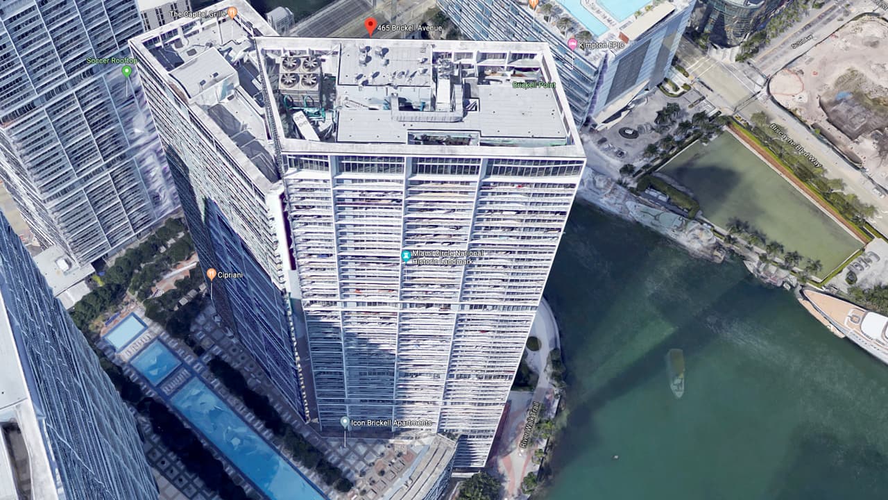 Unit #619, 465 Brickel Ave, Miami, is listed in property records as belonging to Fernando Valero. Valued at $780,000.