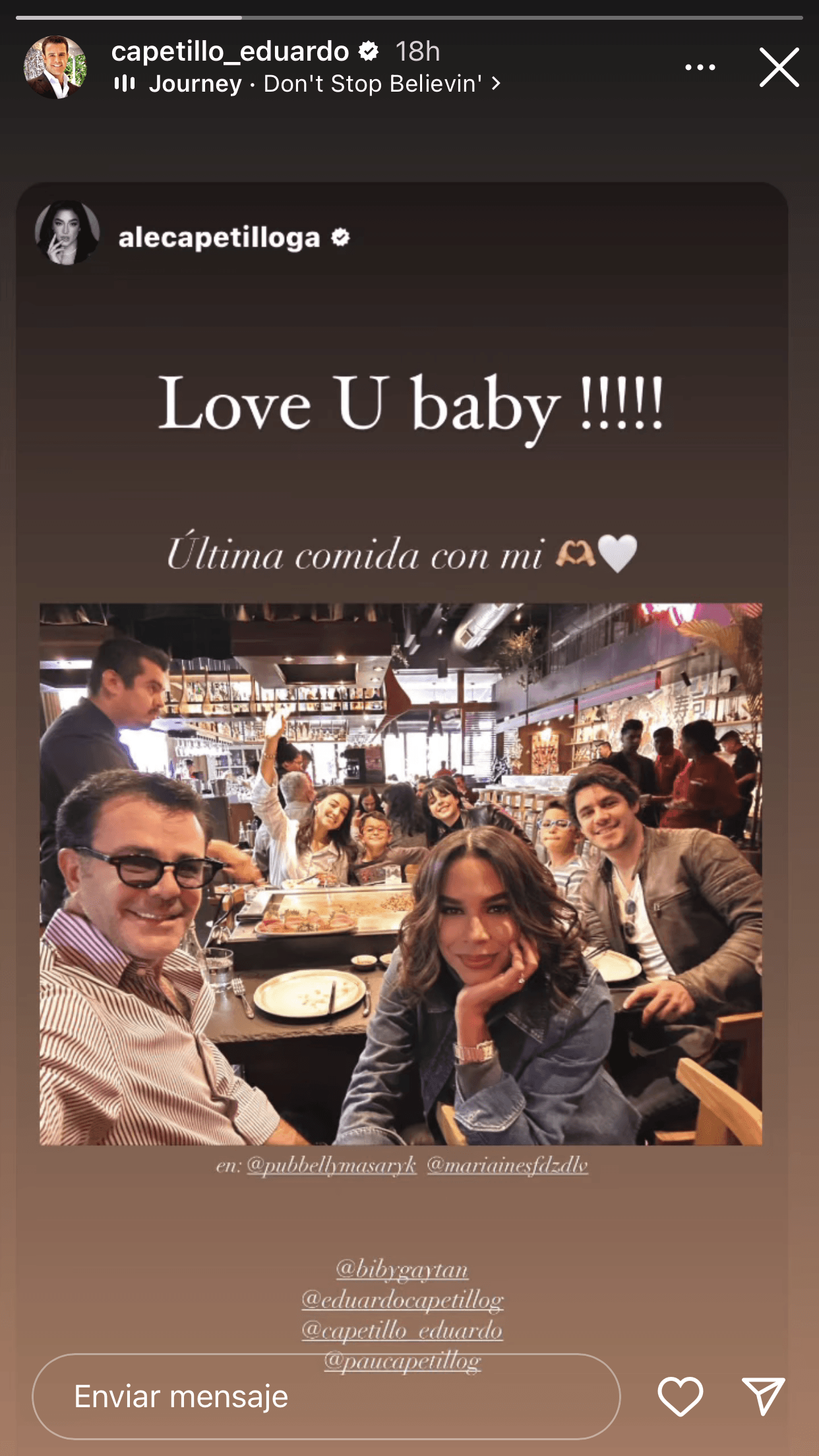 La foto también la compartió su papá y le dedicó unas cariñosas palabras: "¡Te amo, bebé!".