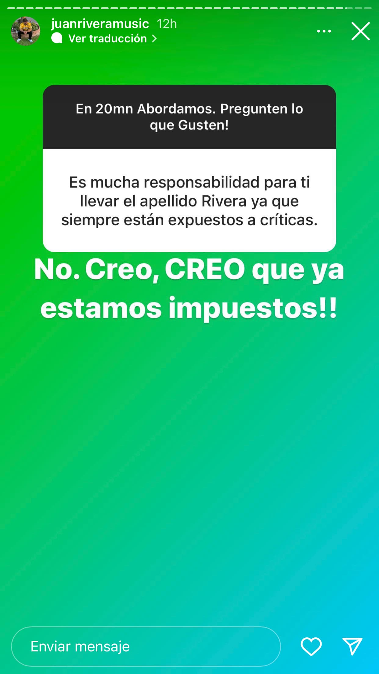 <b>"No creo"</b>, respondió y dijo que ante los señalamientos ya "están impuestos". 
<br>