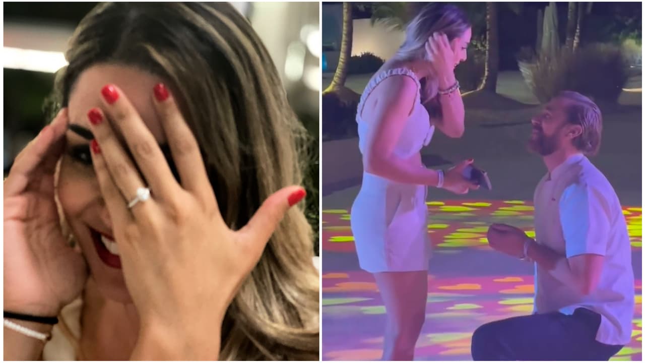 “¡Dijo que sí!”: con espectacular anillo y en público, Carlos de la Mota le pide matrimonio a su novia
